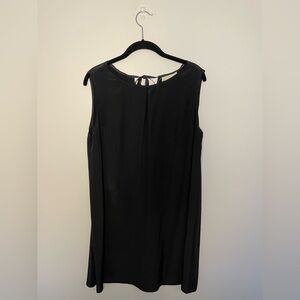 Miranda Bennett Silk Elegant Black Sleeveless Dress